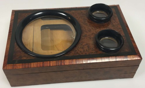 Grafoscopio visor madera noble estereo