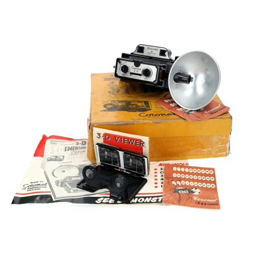 Caméra stéréo jumelles avec boîte d'origine coronet