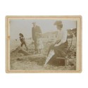 Carte de visite Escena familiar en la playa