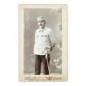 Cabinet Card retrato Soldado - Charles Scolik Kukhof Photograph