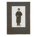 Cabinet Card retrato hombre - Fotografia Militare M. Andre