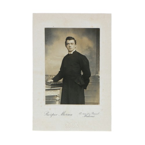 Cabinet Card retrato sacerdote - Prosper Morren x2