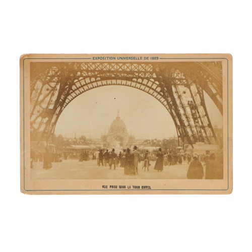 Cabinet Card vista desde la Torre Eiffel - Exposicion universal de 1889