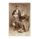 Cabinet Card retrato familia - Fotografo A. Witz