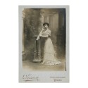 Cabinet Card retrato mujer - L.Vasseur