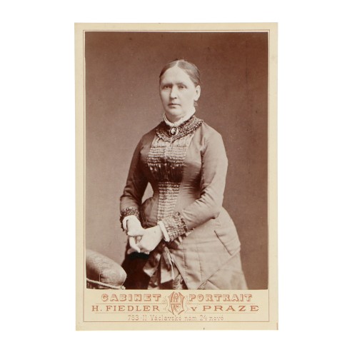 Cabinet Card retrato mujer - H. Fiedler