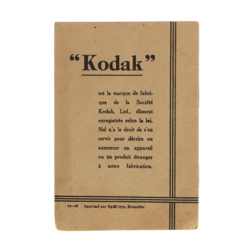 Manual instrucciones Kodak Hawk-eye Nº2 (Frances)