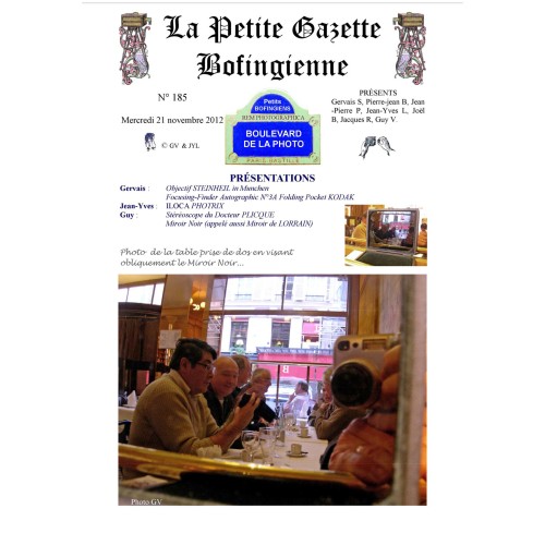 Revista 'La Petite Gazette Bofingienne' Nº 185 - 21 noviembre 2012