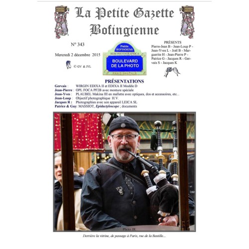 Revista 'La Petite Gazette Bofingienne' Nº 343 - 2 diciembre 2015