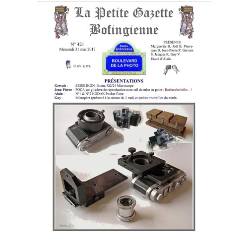 Revista 'La Petite Gazette Bofingienne' Nº 421 - 31 mayo 2017