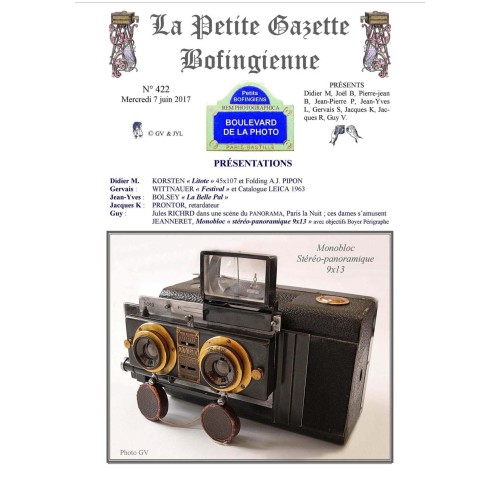 Revista 'La Petite Gazette Bofingienne' Nº 422 - 7 junio 2017