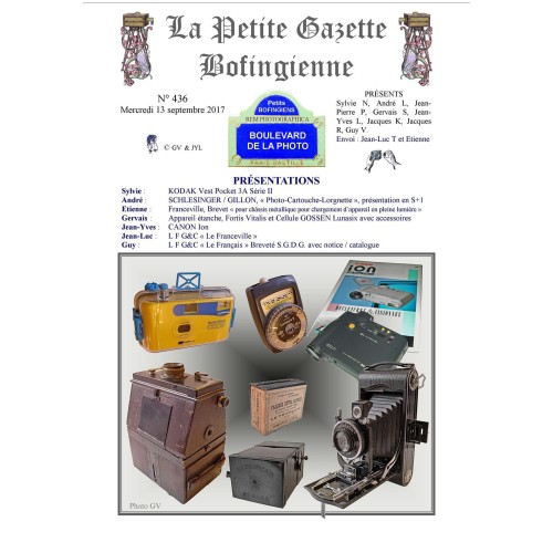 Revista 'La Petite Gazette Bofingienne' Nº 436 - 13 septiembre 2017