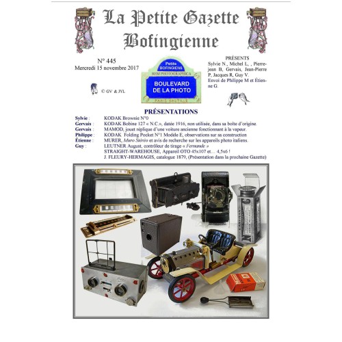 Revista 'La Petite Gazette Bofingienne' Nº 445 - 15 noviembre 2017