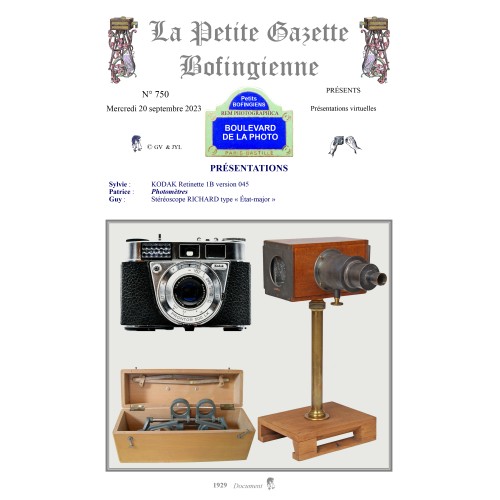 Revista 'La Petite Gazette Bofingienne' Nº 750 - 20 septiembre 2023