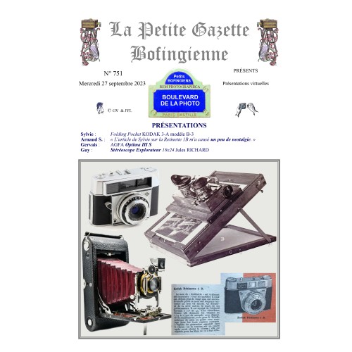 Revista 'La Petite Gazette Bofingienne' Nº 751 - 27 septiembre 2023