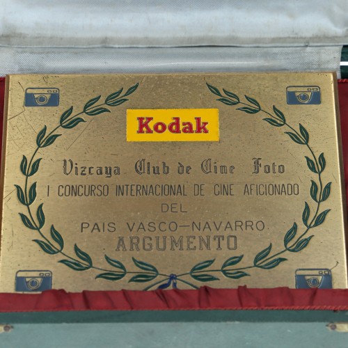 Placa Kodak Vizcaya Club de Cine Foto - I Concurso Internacional de Cine Aficionado País Vasco-Navarro