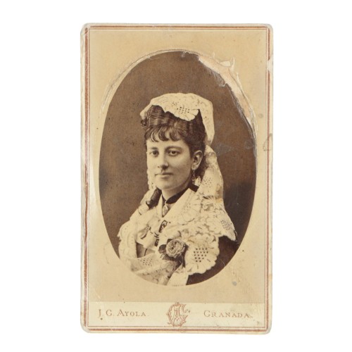 Carte de visite retrato de dama de Ayola