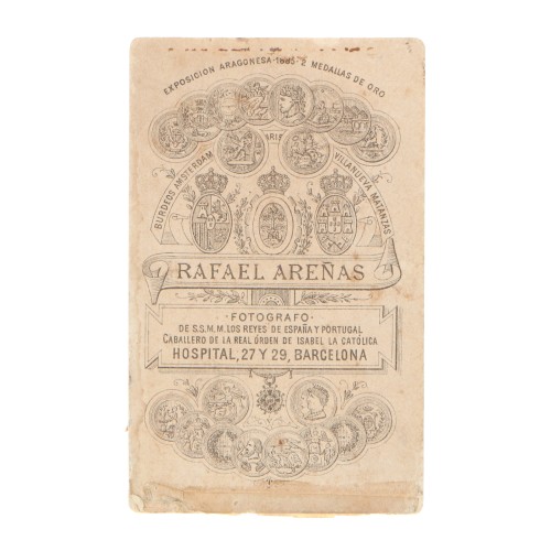 Carte de visite niño vestido de pastor de Rafael Areñas